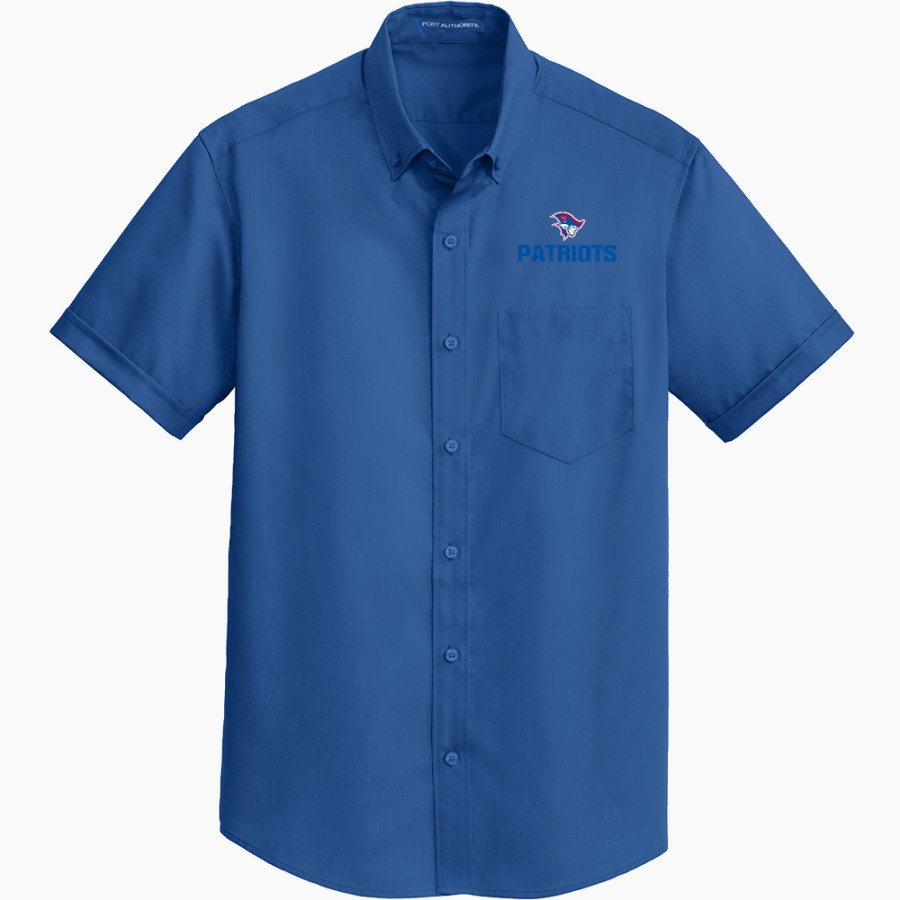 Clarkson-Leigh Patriots Port Authority Men's Short Sleeve SuperPro Twill Shirt