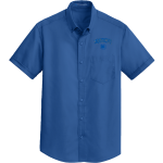WESTBURY HIGH SCHOOL HUSKIES <span class="pdp-name-mascot">WESTBURY HUSKIES</span> Port Authority Men's Short Sleeve SuperPro Twill Shirt Front Thumbnail