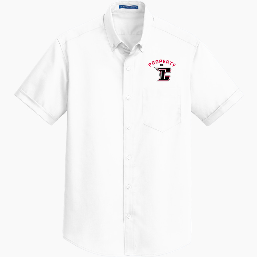 CHURCHILL HIGH SCHOOL CHARGERS Port Authority Men's Short Sleeve SuperPro Twill Shirt