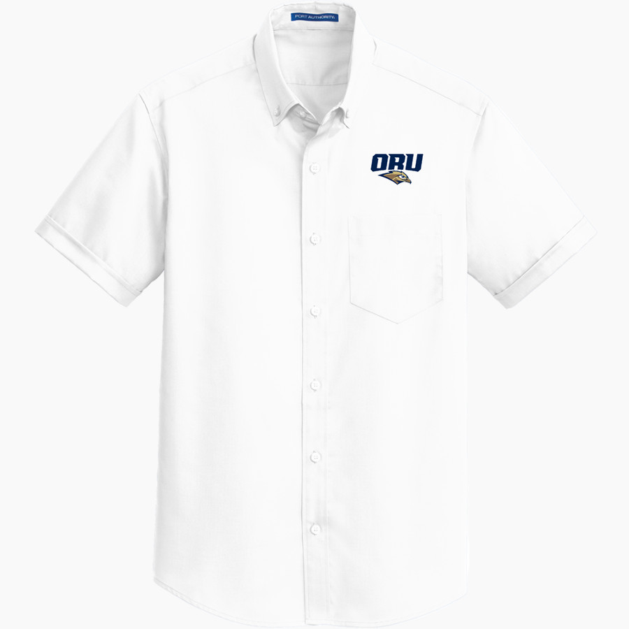 Oral Roberts Golden Eagles Port Authority Men's Short Sleeve SuperPro Twill Shirt