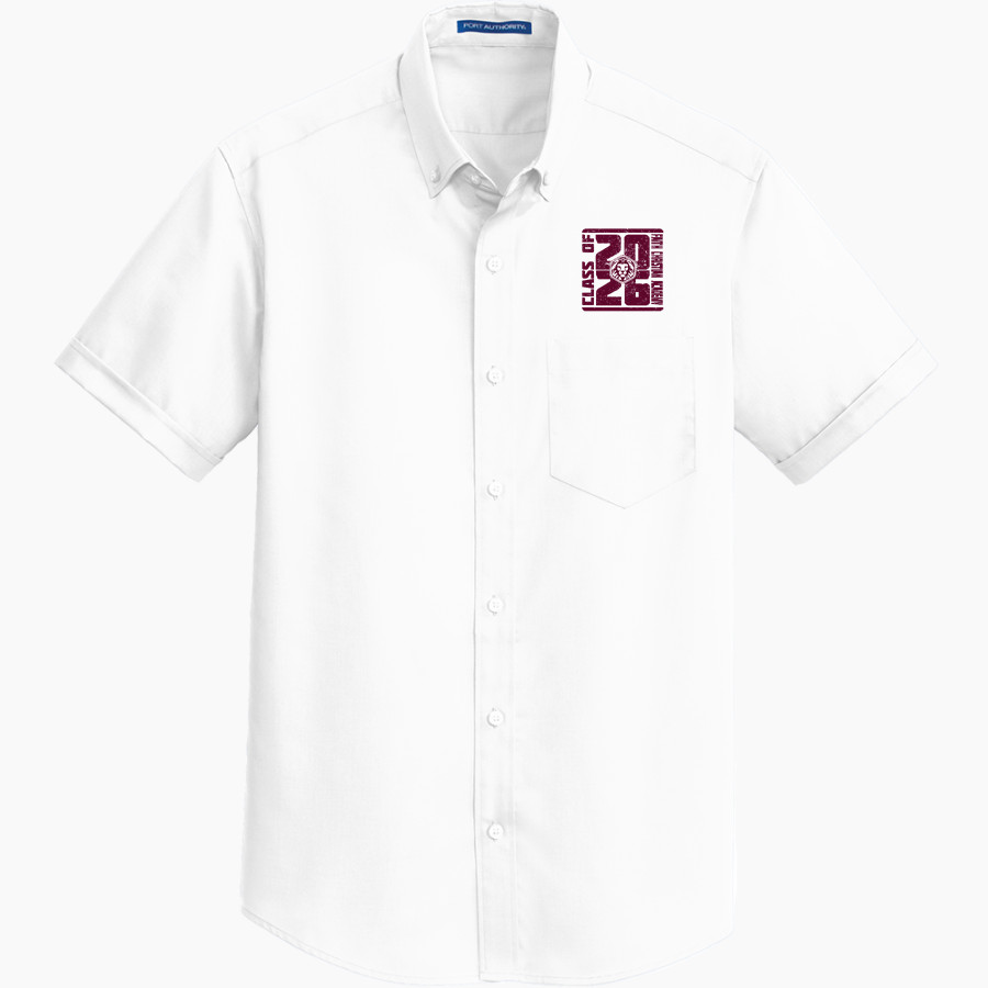 FAITH CHRISTIAN ACADEMY LIONS <span class="pdp-name-mascot">FAITH LIONS</span> Port Authority Men's Short Sleeve SuperPro Twill Shirt