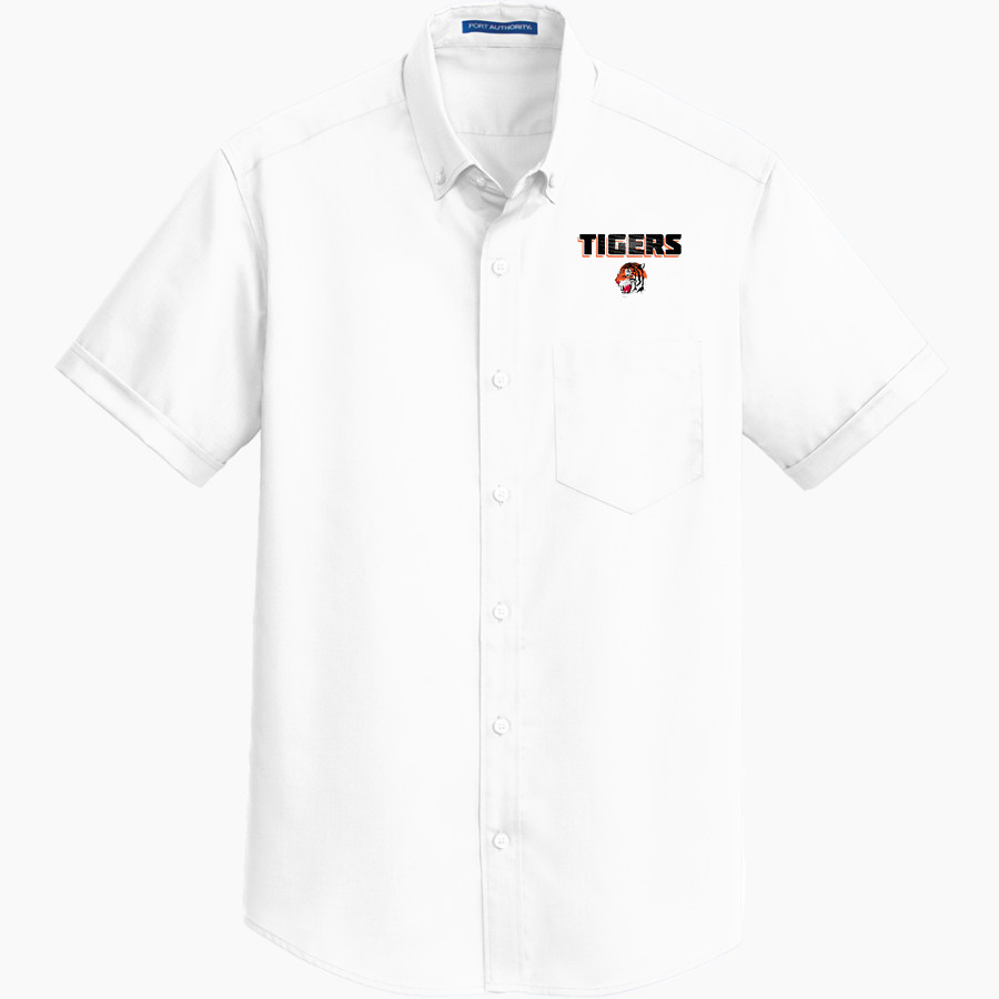 HACKETTSTOWN HIGH SCHOOL TIGERS <span class="pdp-name-mascot">HACKETTSTOWN TIGERS</span> Port Authority Men's Short Sleeve SuperPro Twill Shirt