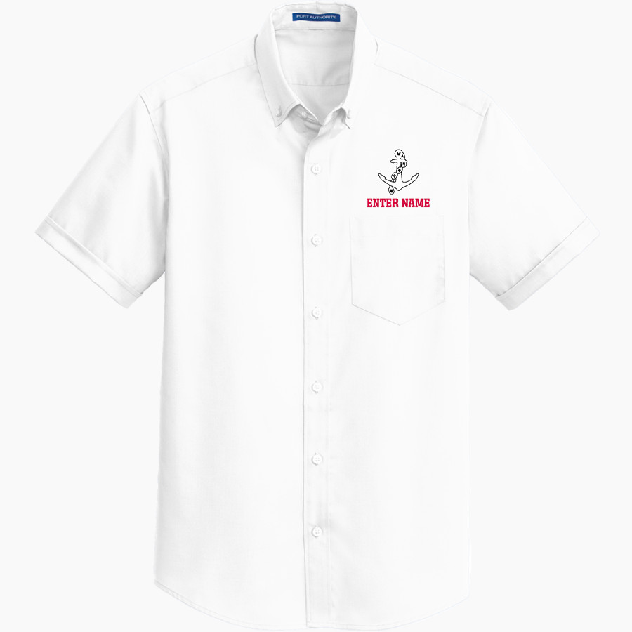 ABRAMSON SCI-ACADEMY COMMODORES <span class="pdp-name-mascot">ABRAMSON SCI - ACADEMY COMMODORES</span> Port Authority Men's Short Sleeve SuperPro Twill Shirt