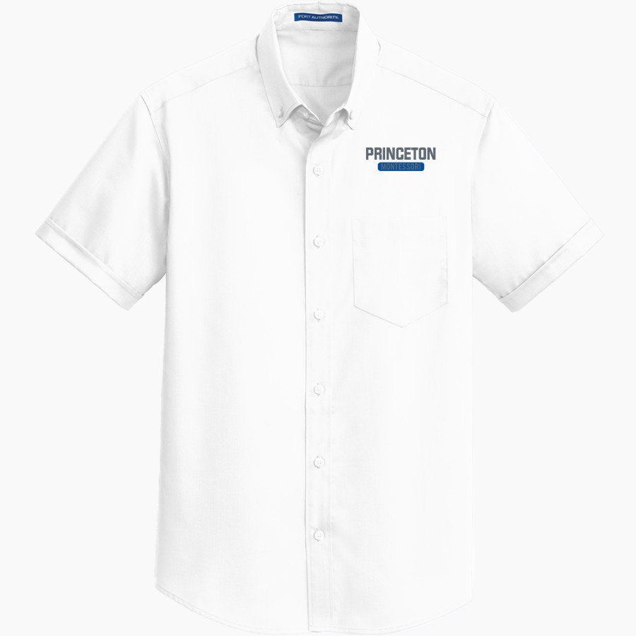 Princeton Montessori School <span class="pdp-name-mascot">Princeton Montessori Deer</span> Port Authority Men's Short Sleeve SuperPro Twill Shirt