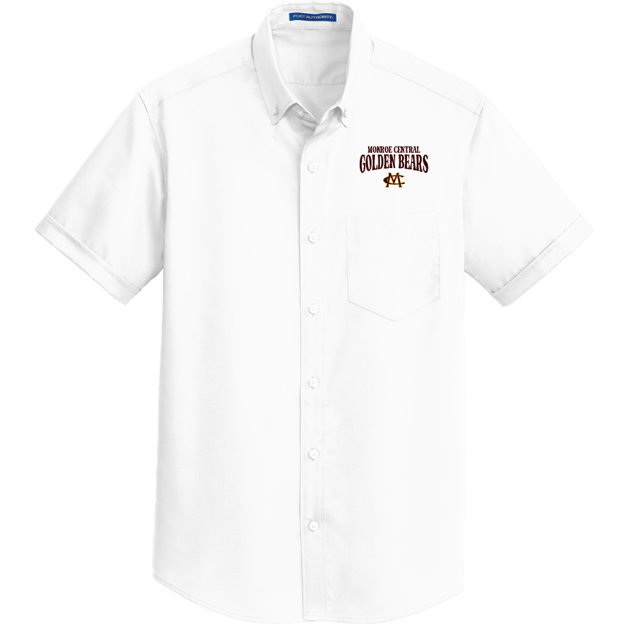 MONROE CENTRAL HIGH SCHOOL GOLDEN BEARS <span class="pdp-name-mascot">MONROE GOLDEN BEARS</span> Port Authority Men's Short Sleeve SuperPro Twill Shirt