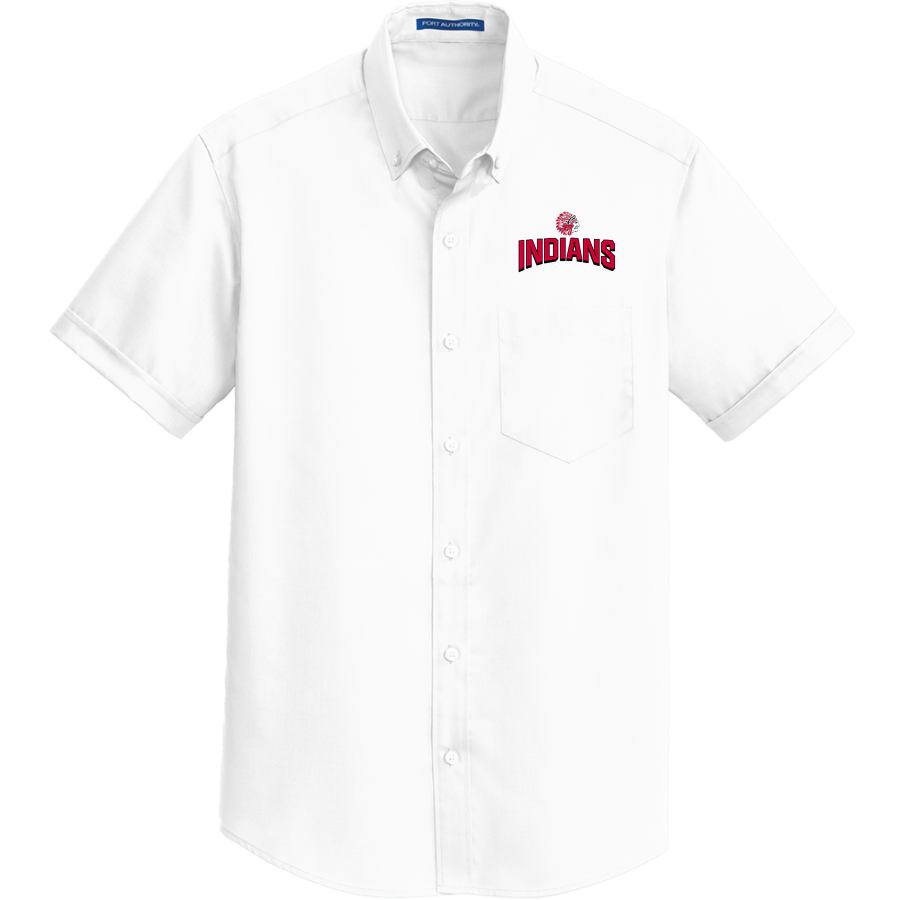PLAINVIEW HIGH SCHOOL INDIANS <span class="pdp-name-mascot">PLAINVIEW I-27 INDIANS</span> Port Authority Men's Short Sleeve SuperPro Twill Shirt