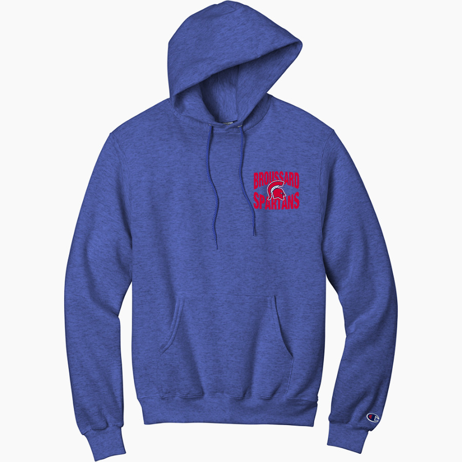 Broussard Spartans Champion Men's Powerblend Pullover Hoodie