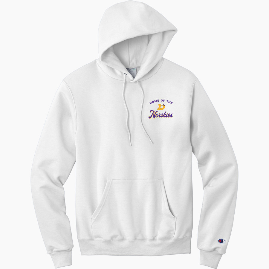 DEFOREST HIGH SCHOOL NORSKIES Champion Men's Powerblend Pullover Hoodie