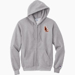 LINDSAY SCHOOL DISTRICT 9 LEOPARDS <span class="pdp-name-mascot">LINDSAY LEOPARDS</span> Champion Men's Powerblend Full-Zip Hoodie Front Thumbnail