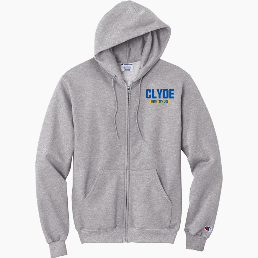 CLYDE HIGH SCHOOL FLIERS <span class="pdp-name-mascot">CLYDE FLIERS</span> Champion Men's Powerblend Full-Zip Hoodie