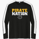 CRAWFORD HIGH SCHOOL PIRATES <span class="pdp-name-mascot">CRAWFORD PIRATES</span> Sport-Tek Men's Competitor United Long-Sleeve Crew Front Thumbnail