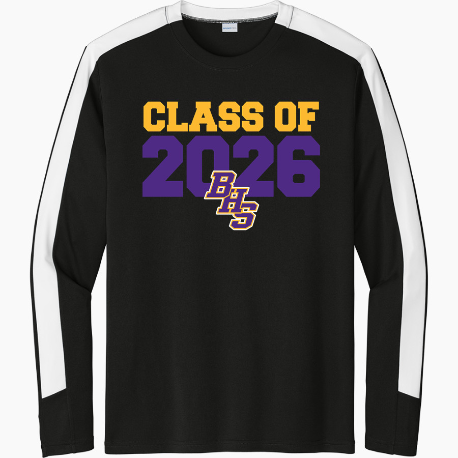 BLOOMINGTON HIGH SCHOOL PURPLE RAIDERS <span class="pdp-name-mascot">BLOOMINGTON PURPLE RAIDERS</span> Sport-Tek Men's Competitor United Long-Sleeve Crew