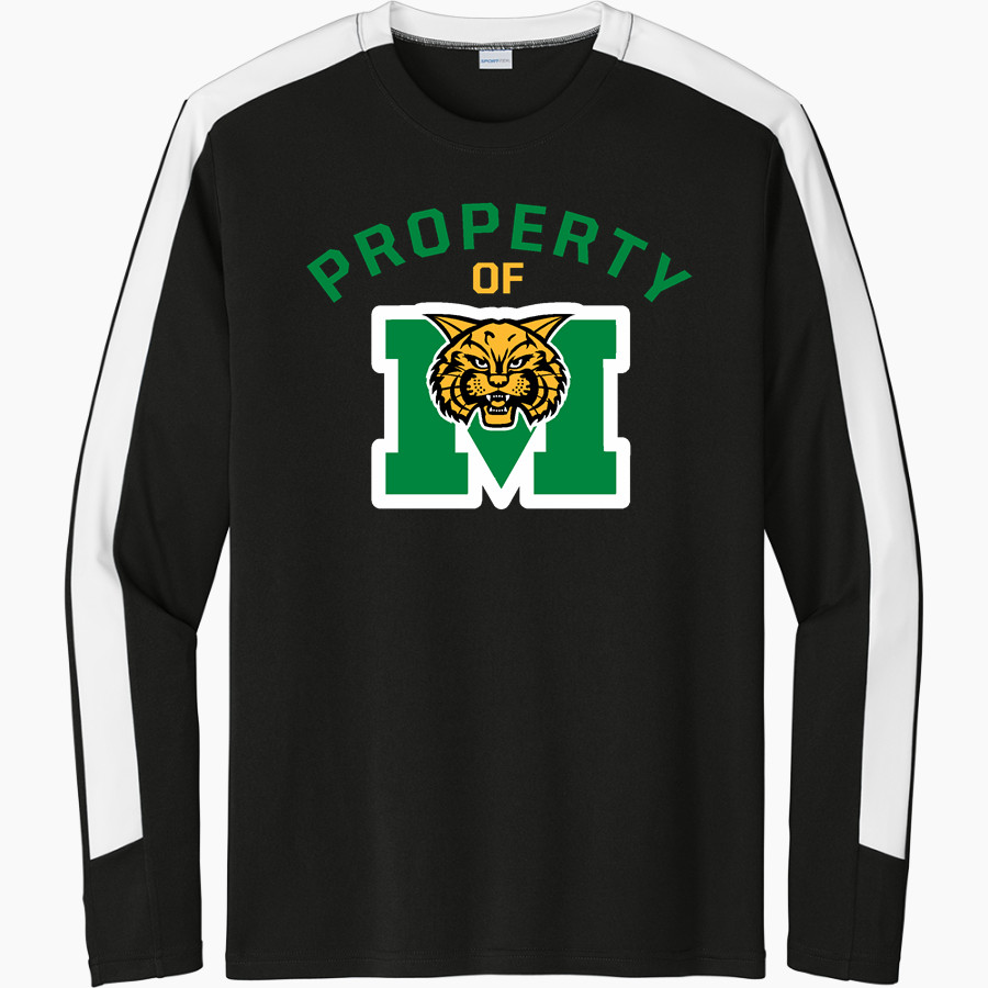 MILAN HIGH SCHOOL WILDCATS <span class="pdp-name-mascot">MILAN WILDCATS</span> Sport-Tek Men's Competitor United Long-Sleeve Crew