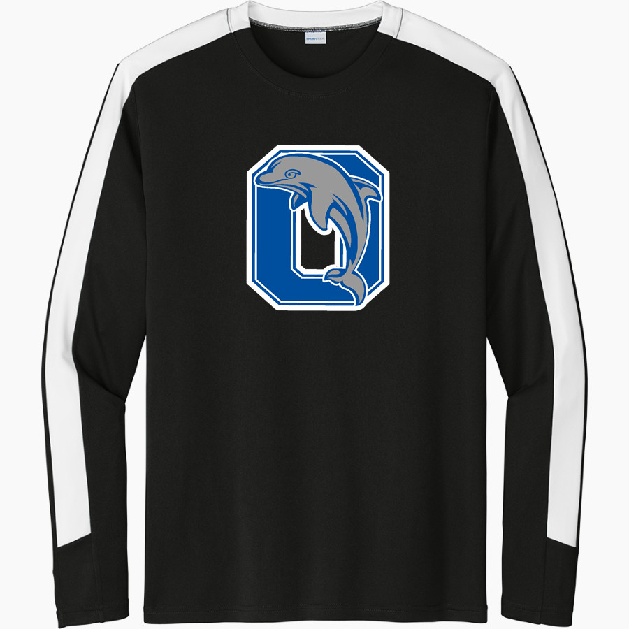 OCRACOKE SCHOOL DOLPHINS <span class="pdp-name-mascot">OCRACOKE DOLPHINS</span> Sport-Tek Men's Competitor United Long-Sleeve Crew