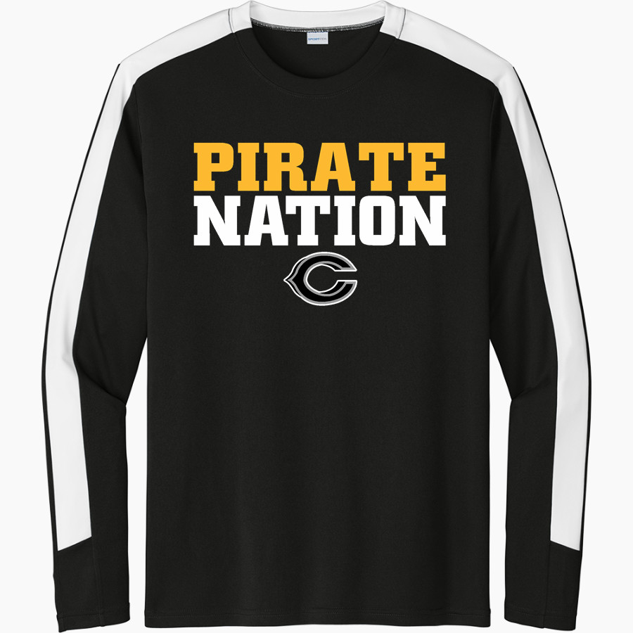 CRAWFORD HIGH SCHOOL PIRATES <span class="pdp-name-mascot">CRAWFORD PIRATES</span> Sport-Tek Men's Competitor United Long-Sleeve Crew