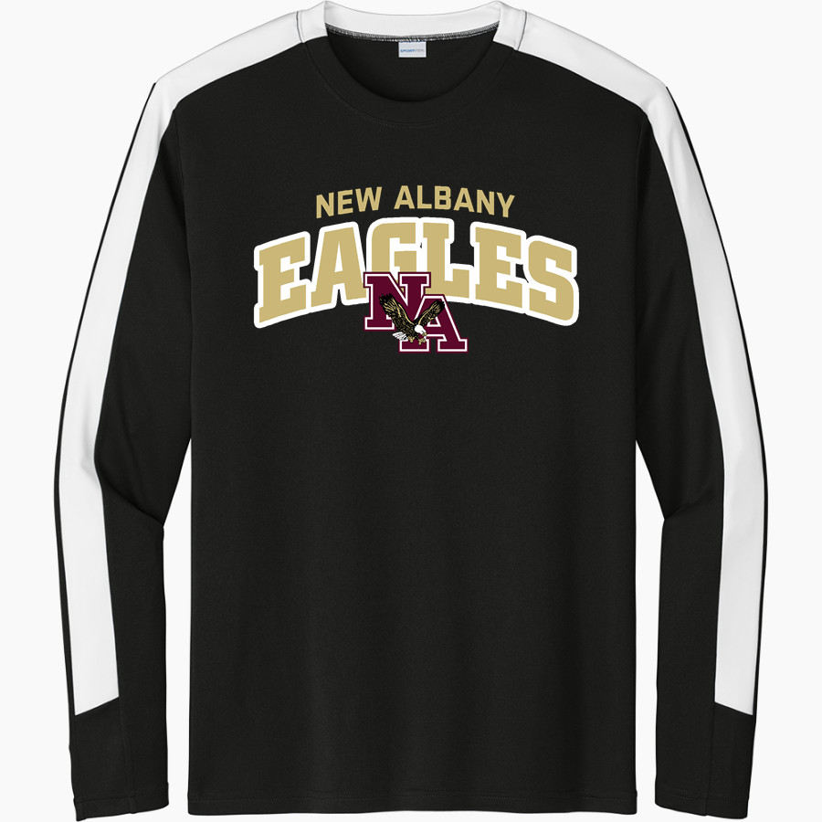 NEW ALBANY HIGH SCHOOL EAGLES Sport-Tek Men's Competitor United Long-Sleeve Crew
