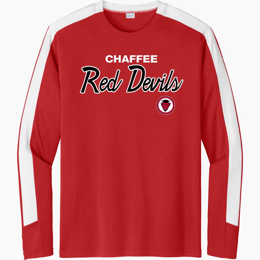 Chaffee Red Devils <span class="pdp-name-mascot">Chaffee Schools Red Devils</span> Sport-Tek Men's Competitor United Long-Sleeve Crew