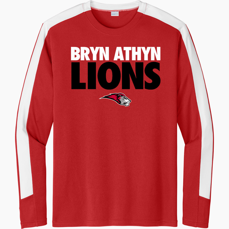 Bryn Athyn College The Official Store of the Lions <span class="pdp-name-mascot">Bryn Athyn College Lions</span> Sport-Tek Men's Competitor United Long-Sleeve Crew
