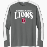 MORAVIAN ACADEMY LIONS Sport-Tek Men's Competitor United Long-Sleeve Crew Front Thumbnail