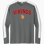 VOORHEES VIKINGS official sideline store <span class="pdp-name-mascot">VOORHEES VIKINGS</span> Sport-Tek Men's Competitor United Long-Sleeve Crew Front Thumbnail