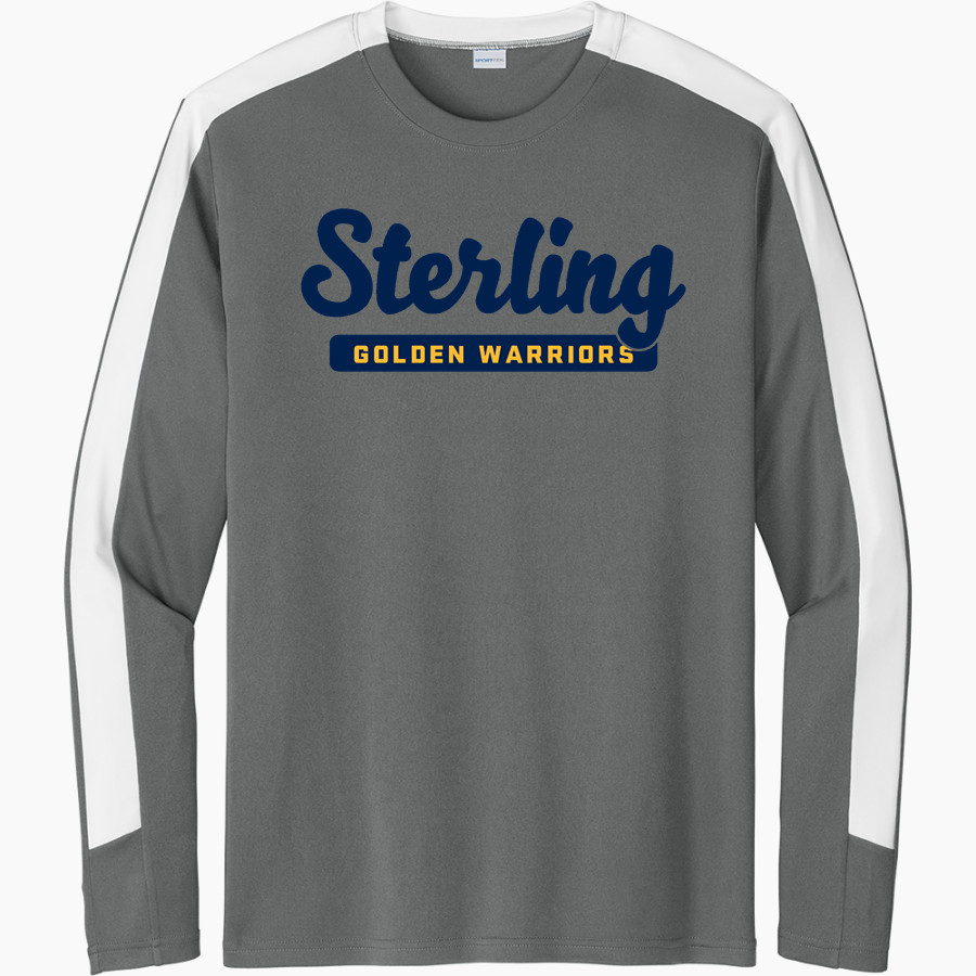STERLING HIGH SCHOOL GOLDEN WARRIORS Sport-Tek Men's Competitor United Long-Sleeve Crew