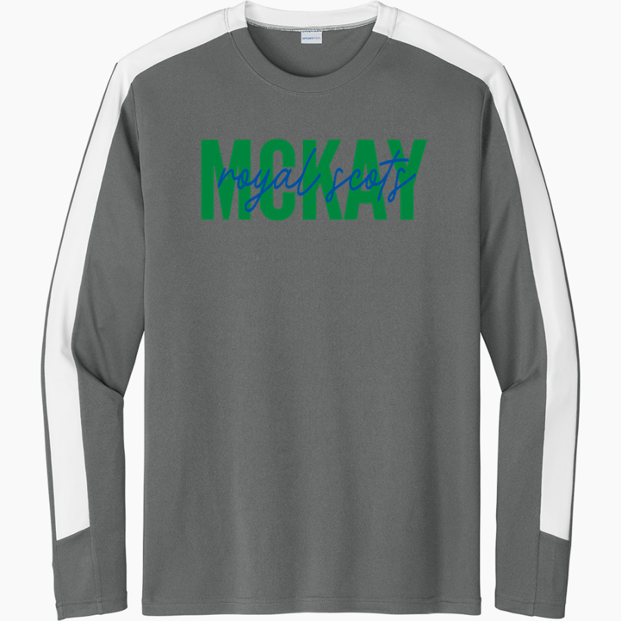 MCKAY HIGH SCHOOL ROYAL SCOTS <span class="pdp-name-mascot">McKAY ROYAL SCOTS</span> Sport-Tek Men's Competitor United Long-Sleeve Crew