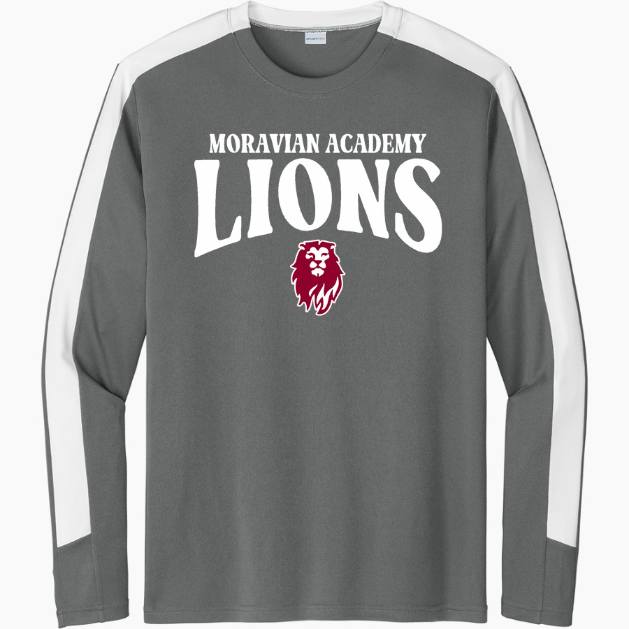 MORAVIAN ACADEMY LIONS Sport-Tek Men's Competitor United Long-Sleeve Crew