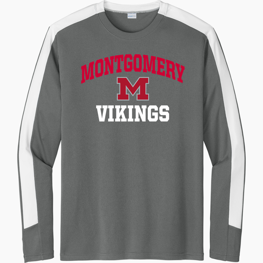 Montgomery Vikings Sport-Tek Men's Competitor United Long-Sleeve Crew
