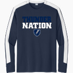 Manhattan Christian Thunder <span class="pdp-name-mascot">Manhattan Christian Thunder</span> Sport-Tek Men's Competitor United Long-Sleeve Crew Front Thumbnail