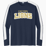 Calvary Lions Sport-Tek Men's Competitor United Long-Sleeve Crew Front Thumbnail
