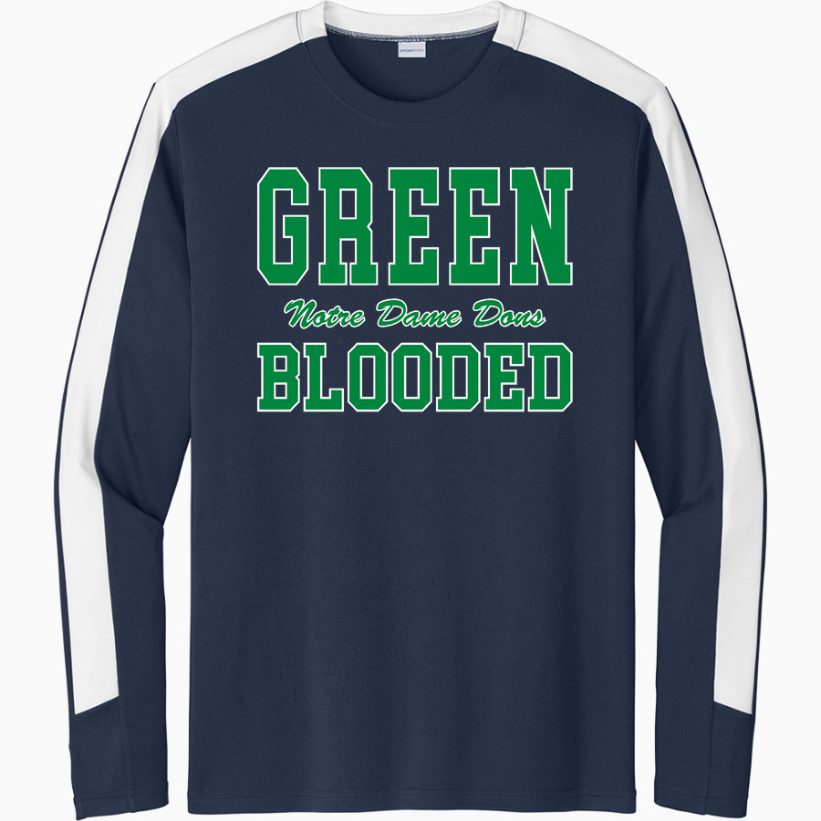 Notre Dame College Prep The Official Online Store <span class="pdp-name-mascot">Notre Dame Dons</span> Sport-Tek Men's Competitor United Long-Sleeve Crew