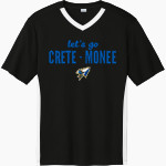 CRETE-MONEE HIGH SCHOOL WARRIORS <span class="pdp-name-mascot">CRETE - MONEE WARRIORS</span> Sport-Tek Men's Competitor United Short-Sleeve V-Neck Front Thumbnail