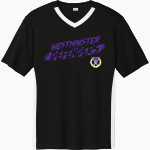 Westminster Defenders <span class="pdp-name-mascot">Westminster Defenders</span> Sport-Tek Men's Competitor United Short-Sleeve V-Neck Front Thumbnail