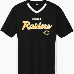 CIBOLA HIGH SCHOOL RAIDERS <span class="pdp-name-mascot">CIBOLA RAIDERS</span> Sport-Tek Men's Competitor United Short-Sleeve V-Neck Front Thumbnail