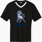 Merrill Mustangs Sport-Tek Men's Competitor United Short-Sleeve V-Neck Front Thumbnail