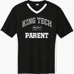 King Tech High School Online Apparel Store <span class="pdp-name-mascot">King Tech High School</span> Sport-Tek Men's Competitor United Short-Sleeve V-Neck Front Thumbnail
