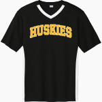 HIGHLAND HIGH SCHOOL HUSKIES <span class="pdp-name-mascot">HIGHLAND HUSKIES</span> Sport-Tek Men's Competitor United Short-Sleeve V-Neck Front Thumbnail