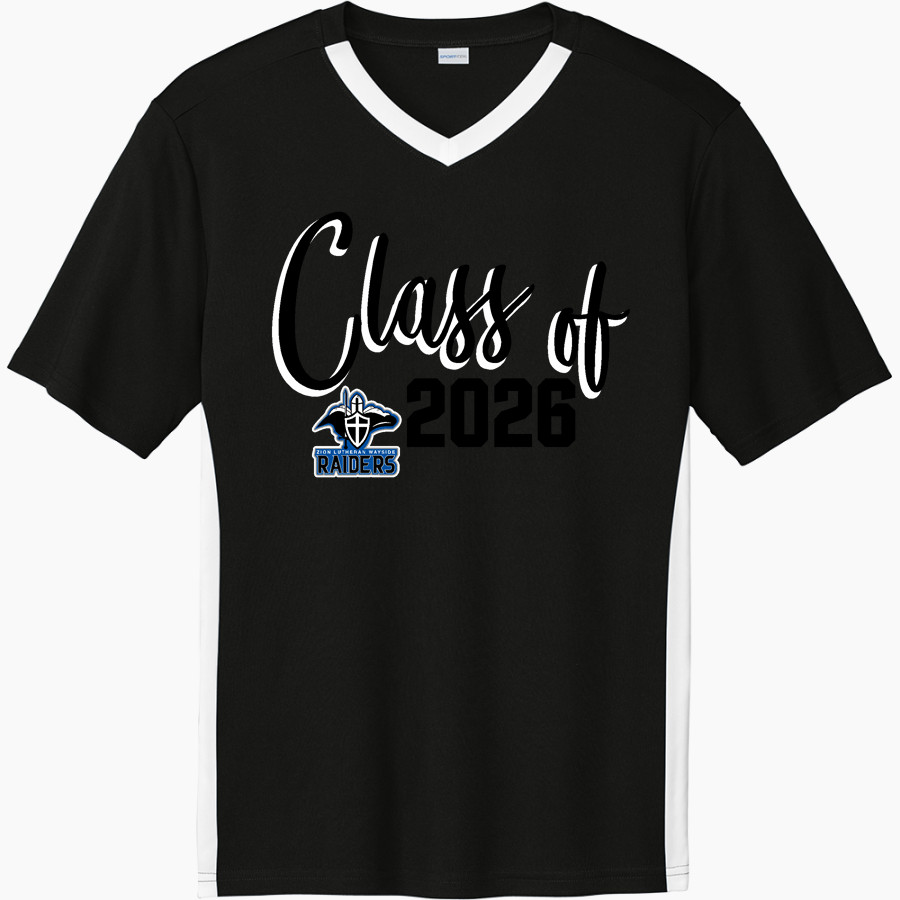 Zion Lutheran Raiders Sport-Tek Men's Competitor United Short-Sleeve V-Neck