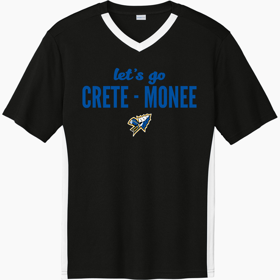 CRETE-MONEE HIGH SCHOOL WARRIORS <span class="pdp-name-mascot">CRETE - MONEE WARRIORS</span> Sport-Tek Men's Competitor United Short-Sleeve V-Neck