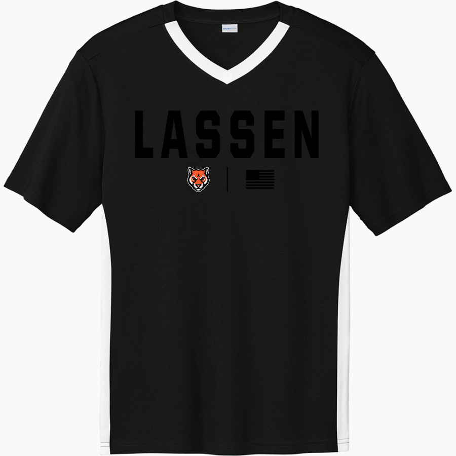 Lassen Community College Cougars <span class="pdp-name-mascot">Lassen Community College Cougars</span> Sport-Tek Men's Competitor United Short-Sleeve V-Neck