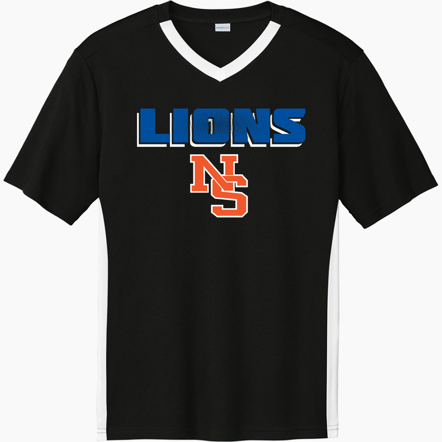 NEWTON SOUTH HIGH SCHOOL LIONS <span class="pdp-name-mascot">NEWTON SOUTH LIONS</span> Sport-Tek Men's Competitor United Short-Sleeve V-Neck