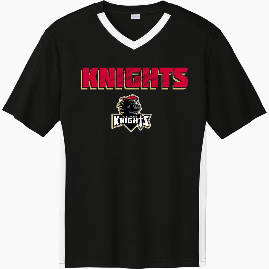 ALAH HIGH SCHOOL KNIGHTS <span class="pdp-name-mascot">ARTHUR KNIGHTS</span> Sport-Tek Men's Competitor United Short-Sleeve V-Neck
