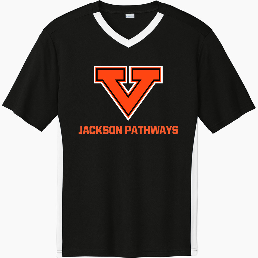 Jackson Pathways Vikings <span class="pdp-name-mascot">Jackson Pathways Vikings</span> Sport-Tek Men's Competitor United Short-Sleeve V-Neck