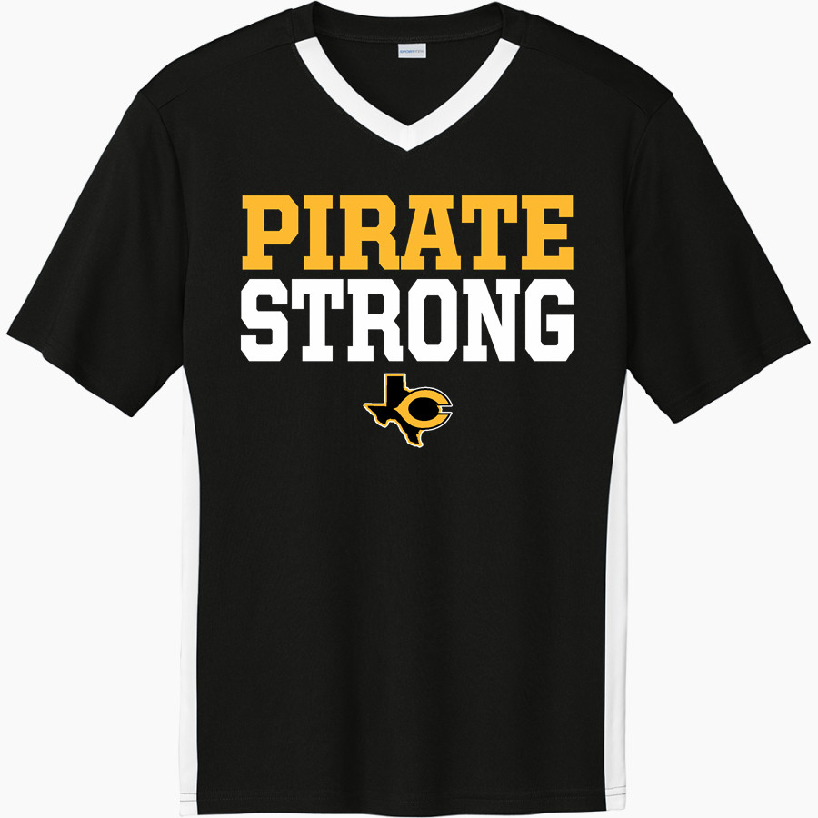 CRANDALL HIGH SCHOOL PIRATES Sport-Tek Men's Competitor United Short-Sleeve V-Neck