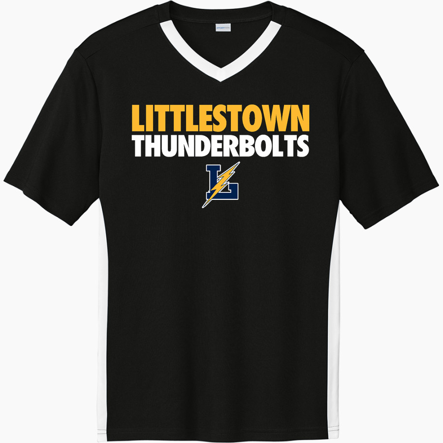 LITTLESTOWN HIGH SCHOOL THUNDERBOLTS <span class="pdp-name-mascot">LITTLESTOWN THUNDERBOLTS</span> Sport-Tek Men's Competitor United Short-Sleeve V-Neck
