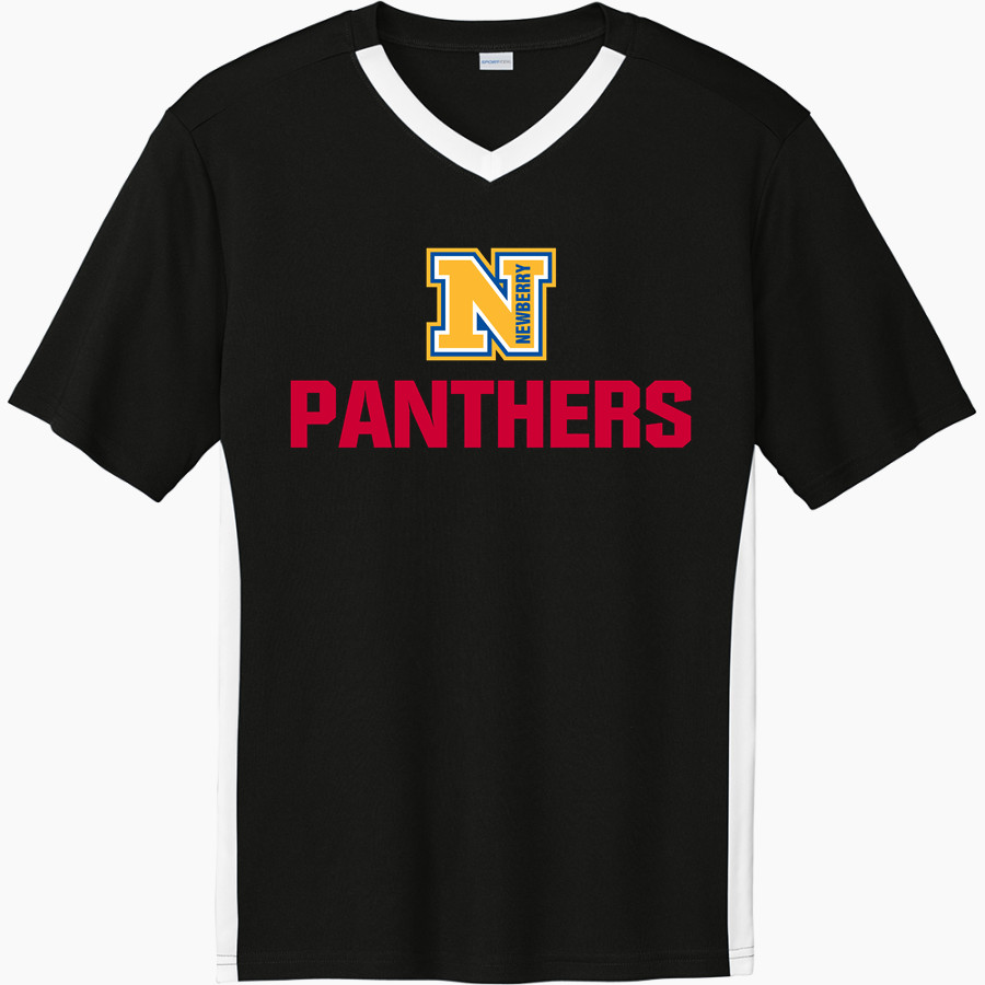 Newberry Youth Football And Cheer Panthers <span class="pdp-name-mascot">Newberry Youth Football And Cheer Panthers</span> Sport-Tek Men's Competitor United Short-Sleeve V-Neck