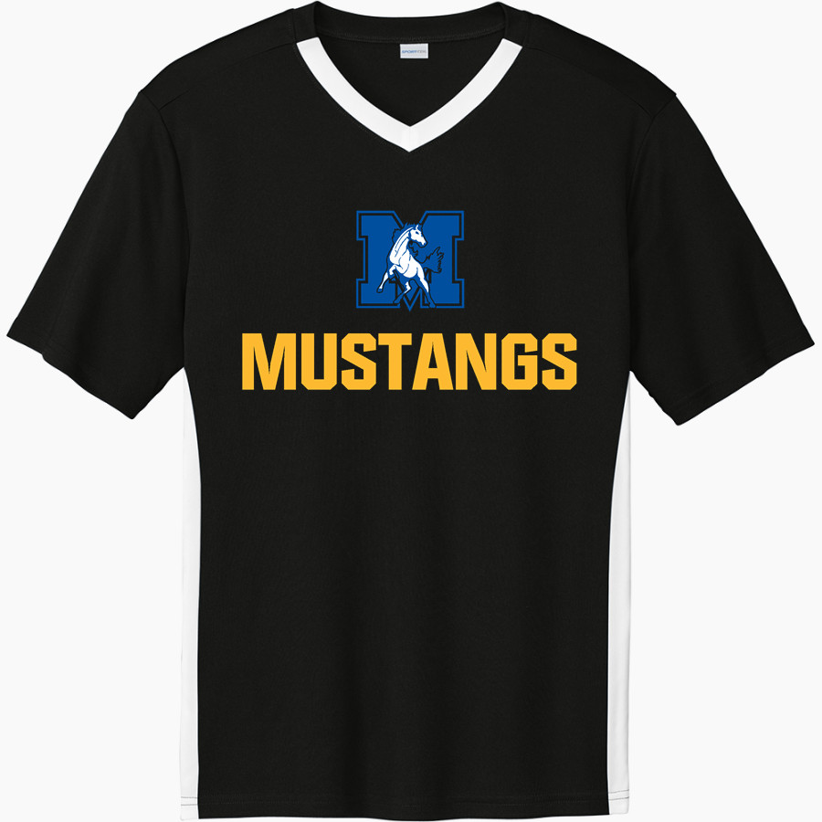 Mothers Of Mount Markham Students Mustangs Sport-Tek Men's Competitor United Short-Sleeve V-Neck