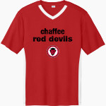 Chaffee Red Devils <span class="pdp-name-mascot">Chaffee Schools Red Devils</span> Sport-Tek Men's Competitor United Short-Sleeve V-Neck Front Thumbnail