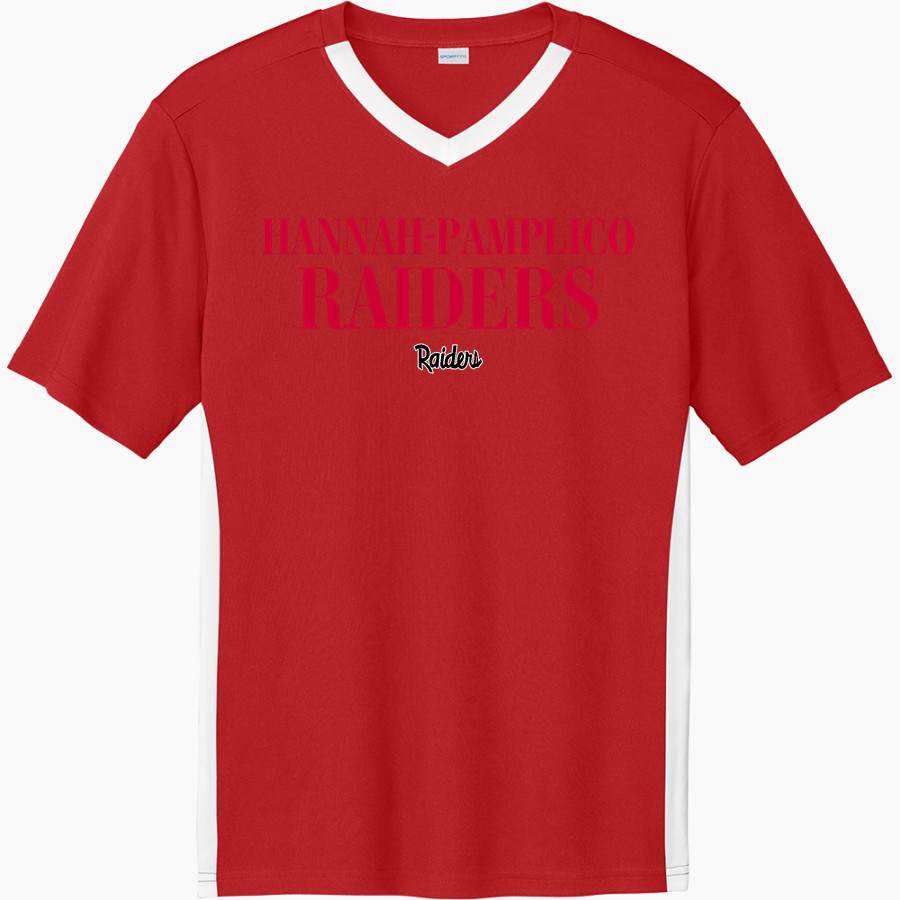 Hannah-Pamplico Raiders Raiders <span class="pdp-name-mascot">Hannah-Pamplico Raiders</span> Sport-Tek Men's Competitor United Short-Sleeve V-Neck