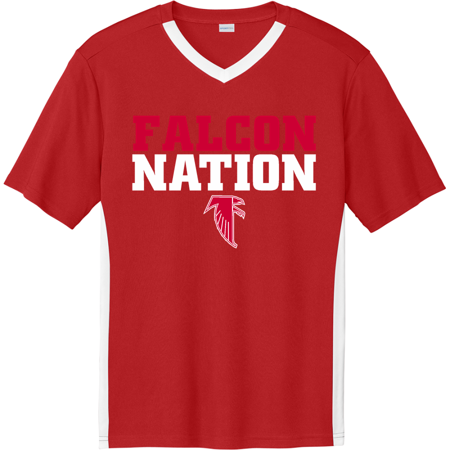 FAUQUIER HIGH SCHOOL FALCONS <span class="pdp-name-mascot">FAUQUIER FALCONS</span> Sport-Tek Men's Competitor United Short-Sleeve V-Neck